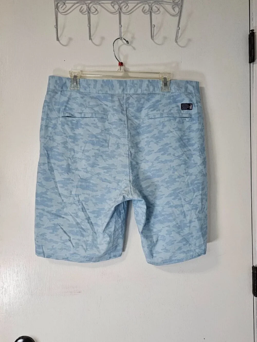 Johnnie O High Performance Hybrid Blue Camo Golf Beach Men's Shorts - Size 35